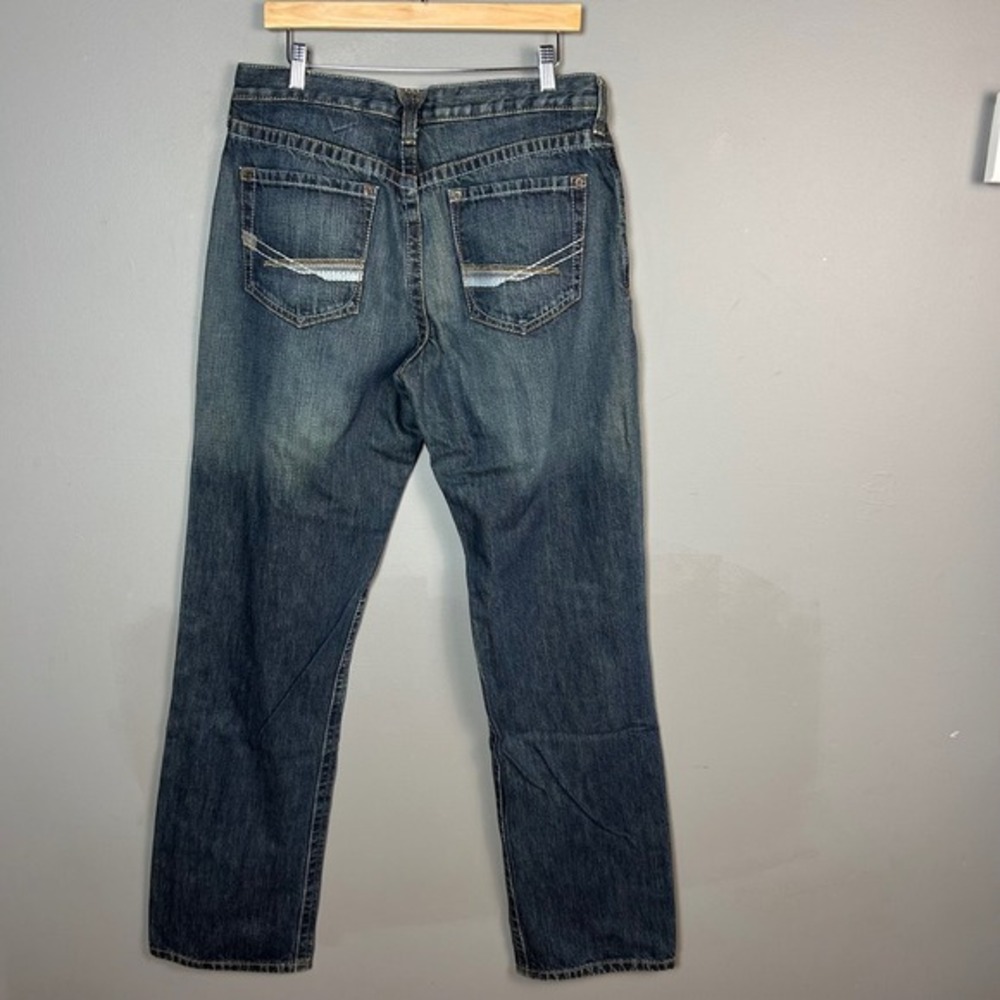 Ariat M3 Loose Fit Jeans Mens 34x36 Dark Wash Denim Straight Leg Embroidered